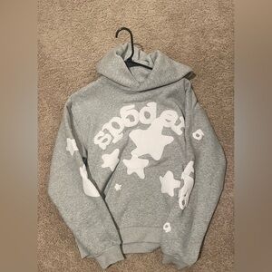 Sp5der Gray Star Print Men's Sweater